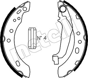 METELLI Bremsebakkesæt 530284 for NISSAN