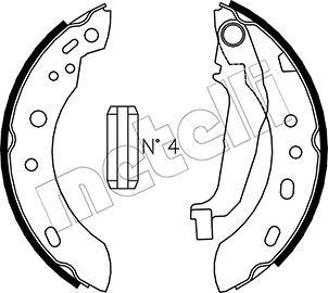 METELLI Bremsebakkesæt 530288 for NISSAN