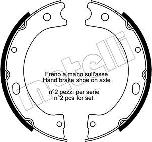 METELLI Bremsebakkesæt, parkeringsbremse 530289 for NISSAN