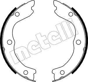 METELLI Bremsebakkesæt, parkeringsbremse 530293 for NISSAN