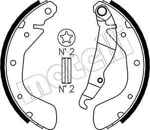 METELLI Bremsebakkesæt 530308 for OPEL CHEVROLET