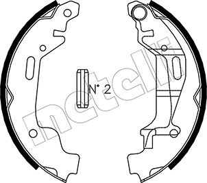 METELLI Bremsebakkesæt 530314 for OPEL