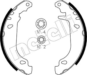 METELLI Bremsebakkesæt 530345 for RENAULT