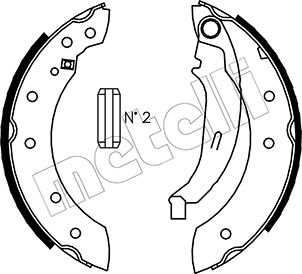 METELLI Bremsebakkesæt 530350 for FIAT MG CITROËN NISSAN PEUGEOT RENAULT DACIA