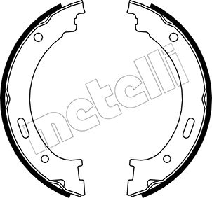 METELLI Bremsebakkesæt, parkeringsbremse 530361 for JEEP
