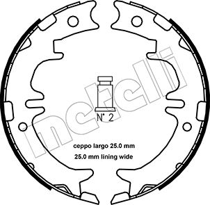 METELLI Bremsebakkesæt, parkeringsbremse 530439 for DR CHERY MITSUBISHI TOYOTA