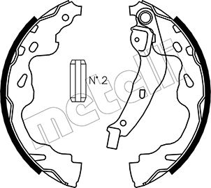 METELLI Bremsebakkesæt 530438 for OPEL CITROËN SUZUKI TOYOTA