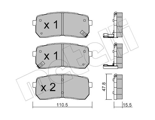 METELLI Bremseklodser 2207860