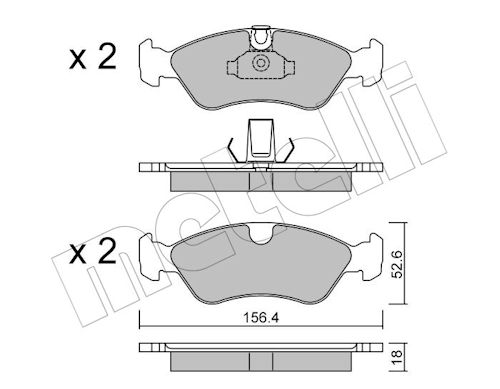 METELLI Bremseklodser 2202080