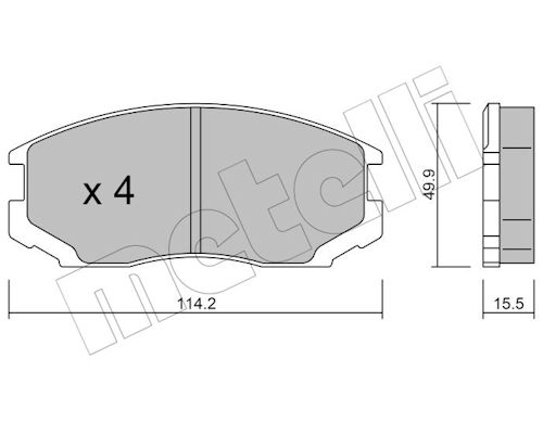 METELLI Bremseklodser 2202210