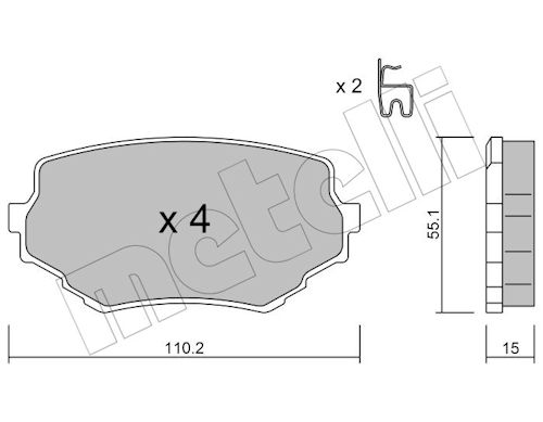 METELLI Bremseklodser 2202490