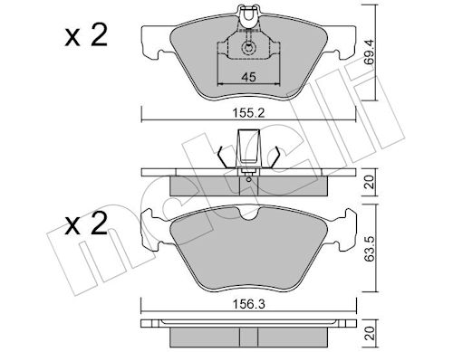 METELLI Bremseklodser 2202520