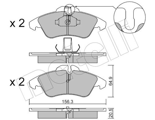 METELLI Bremseklodser 2202560
