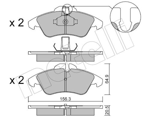 METELLI Bremseklodser 2202561