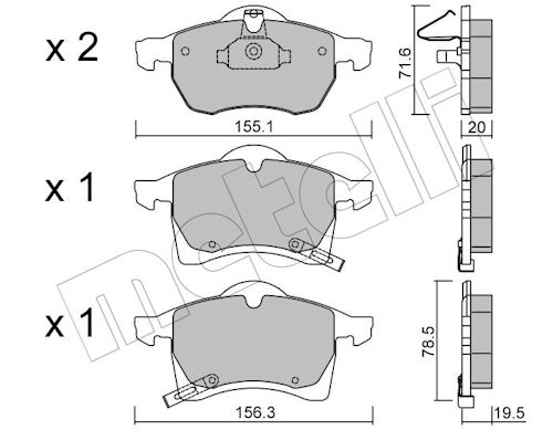 METELLI Bremseklodser 2202580