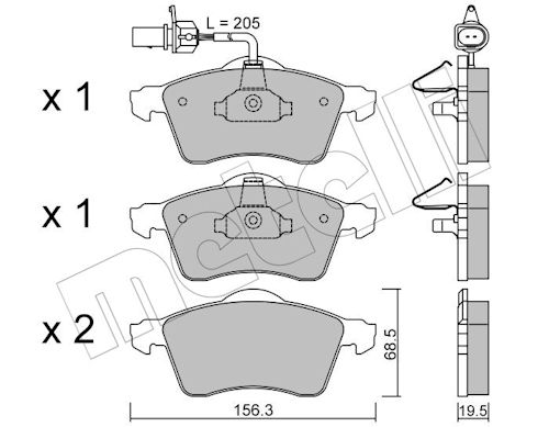 METELLI Bremseklodser 2202631