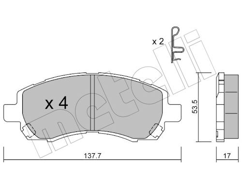 METELLI Bremseklodser 2202950