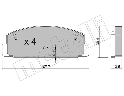 METELLI Bremseklodser 2203021