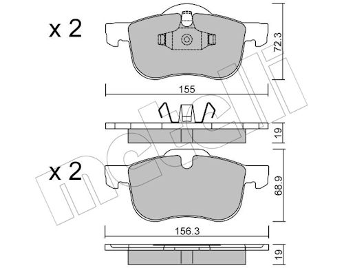 METELLI Bremseklodser 2203090