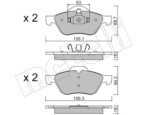 METELLI Bremseklodser 2203350