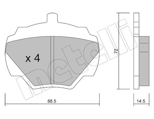METELLI Bremseklodser 2203530