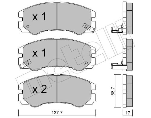 METELLI Bremseklodser 2203570
