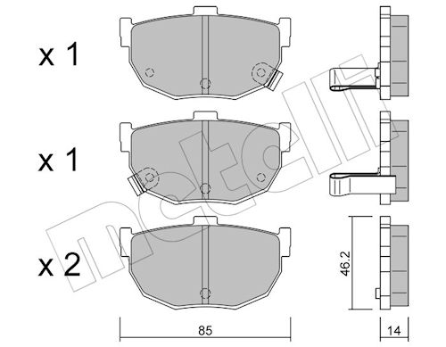 METELLI Bremseklodser 2203620