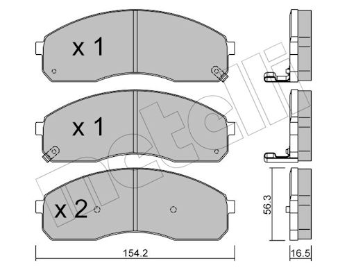 METELLI Bremseklodser 2203740