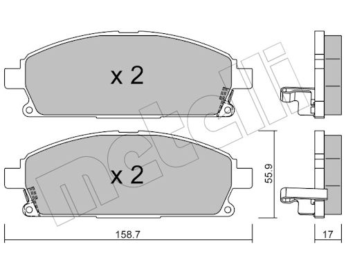 METELLI Bremseklodser 2204061