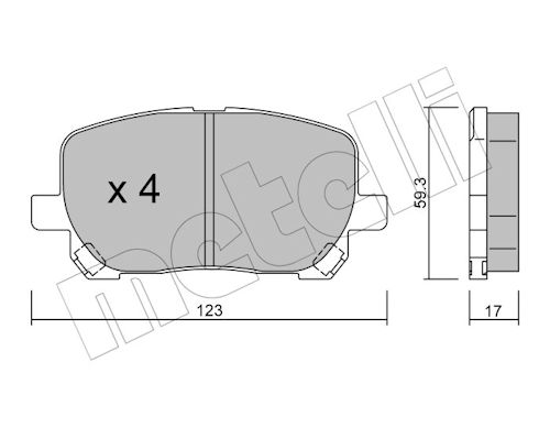 METELLI Bremseklodser 2204270