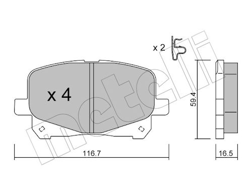 METELLI Bremseklodser 2204430