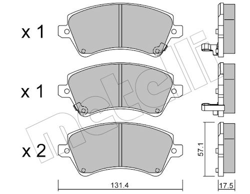 METELLI Bremseklodser 2204460
