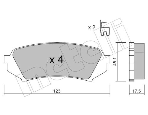 METELLI Bremseklodser 2204530