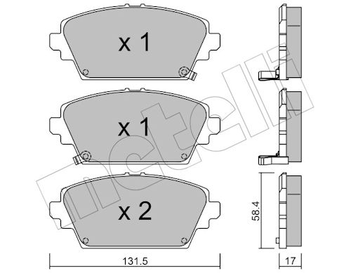 METELLI Bremseklodser 2204641