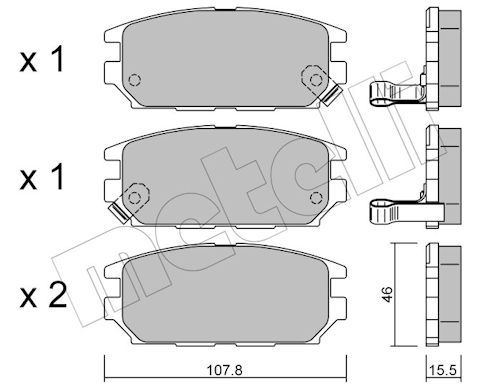 METELLI Bremseklodser 2204830