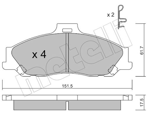 METELLI Bremseklodser 2204790