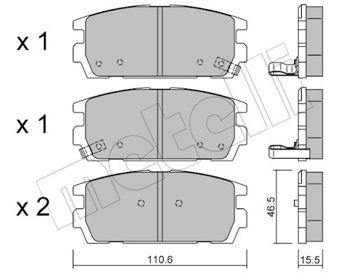 METELLI Bremseklodser 2205070
