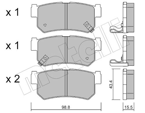 METELLI Bremseklodser 2205190