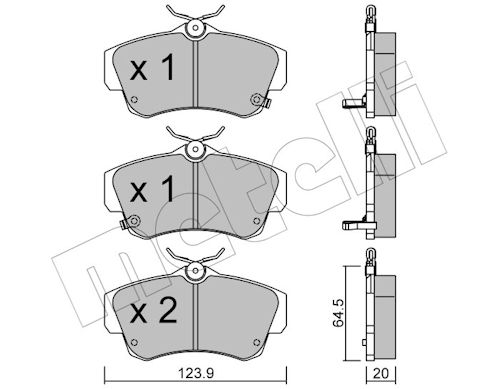 METELLI Bremseklodser 2205210