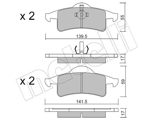 METELLI Bremseklodser 2205260