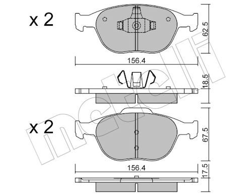 METELLI Bremseklodser 2205330