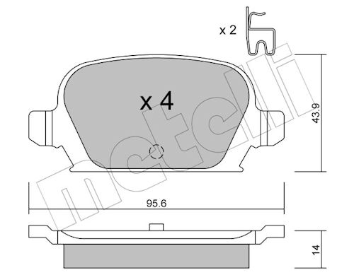 METELLI Bremseklodser 2205410