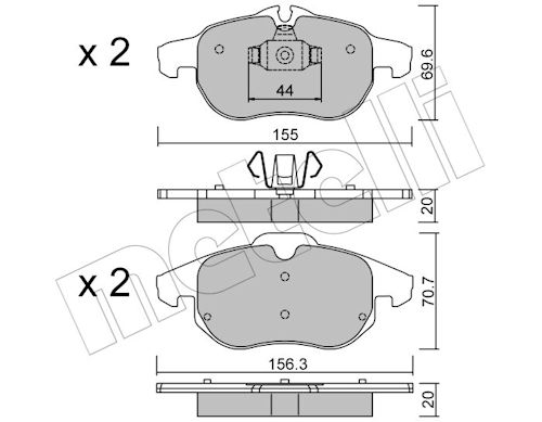 METELLI Bremseklodser 2205400