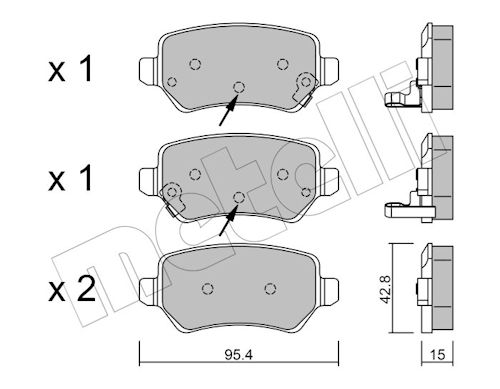METELLI Bremseklodser 2205422