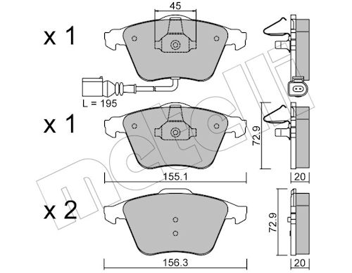 METELLI Bremseklodser 2205494