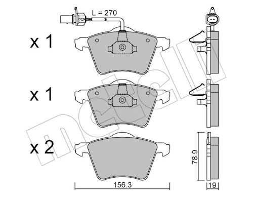 METELLI Bremseklodser 2205500