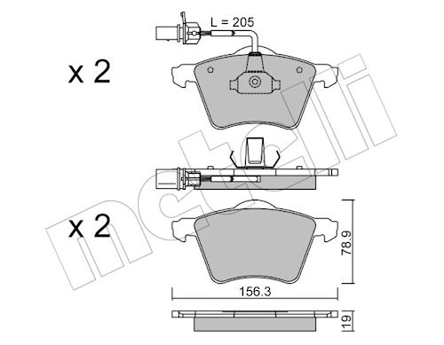 METELLI Bremseklodser 2205501