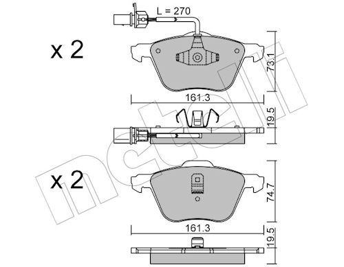 METELLI Bremseklodser 2205510