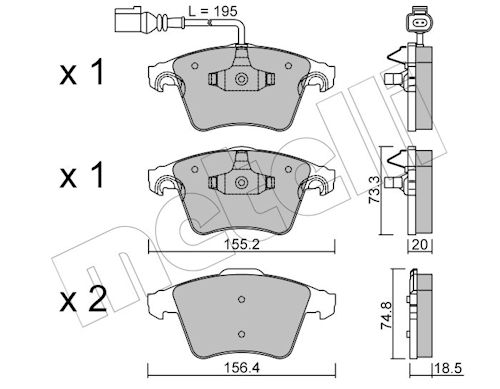 METELLI Bremseklodser 2205520