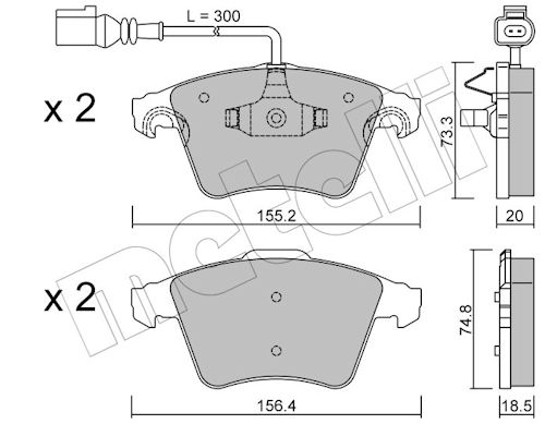 METELLI Bremseklodser 2205522